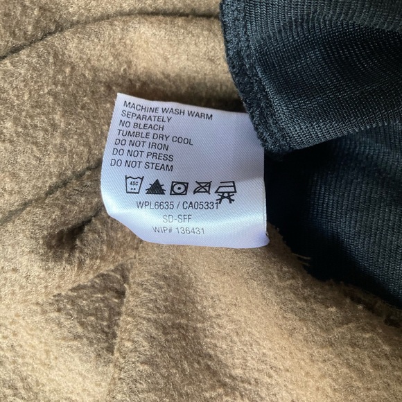 Men’s Woolrich Light Brown Fleece Jacket with Full-Zip-Size XL - Picture 9 of 9